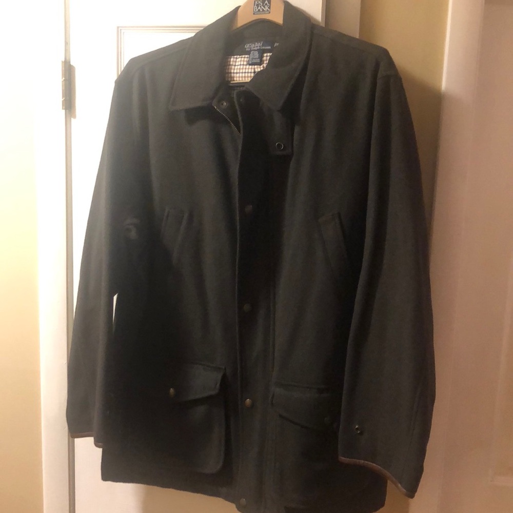 Gray Polo jacket , never worn! Peacoat material